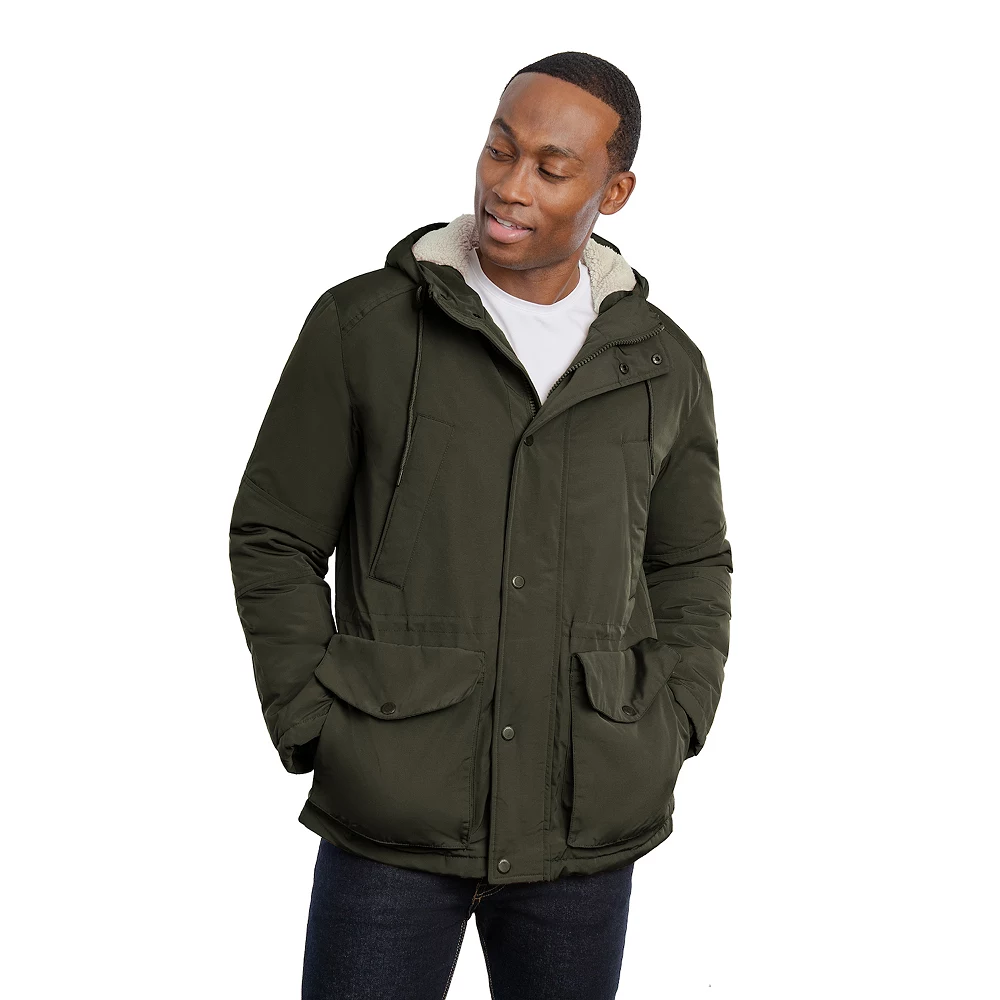 Men's TOWER by London Fog Sherpa-Lined Hooded Parka 6 Men's TOWER by London Fog Sherpa-Lined Hooded Parka - Image 4