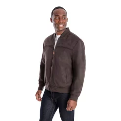 Men's London Fog Microfiber Bomber Coat -Outdoor Clothing Sales 5301229 Brown