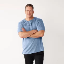 Big & Tall Apt. 9® Core Classic-Fit Henley -Outdoor Clothing Sales 5303246 Blue