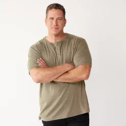 Big & Tall Apt. 9® Core Classic-Fit Henley -Outdoor Clothing Sales 5303246 Oatmeal