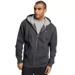 Men's Champion® Fleece Powerblend Zip-Up Hoodie -Outdoor Clothing Sales 5324456 Granite Heather