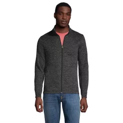 Big & Tall Lands' End Sweater Fleece Jacket -Outdoor Clothing Sales 5340876 Black