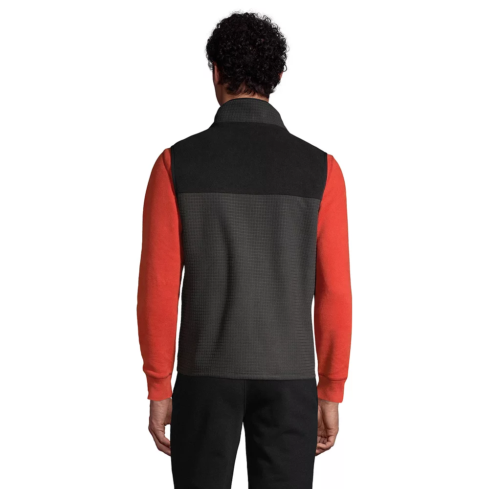 Big & Tall Lands' End Colorblock Grid Fleece Vest 6 Big & Tall Lands' End Colorblock Grid Fleece Vest - Image 4