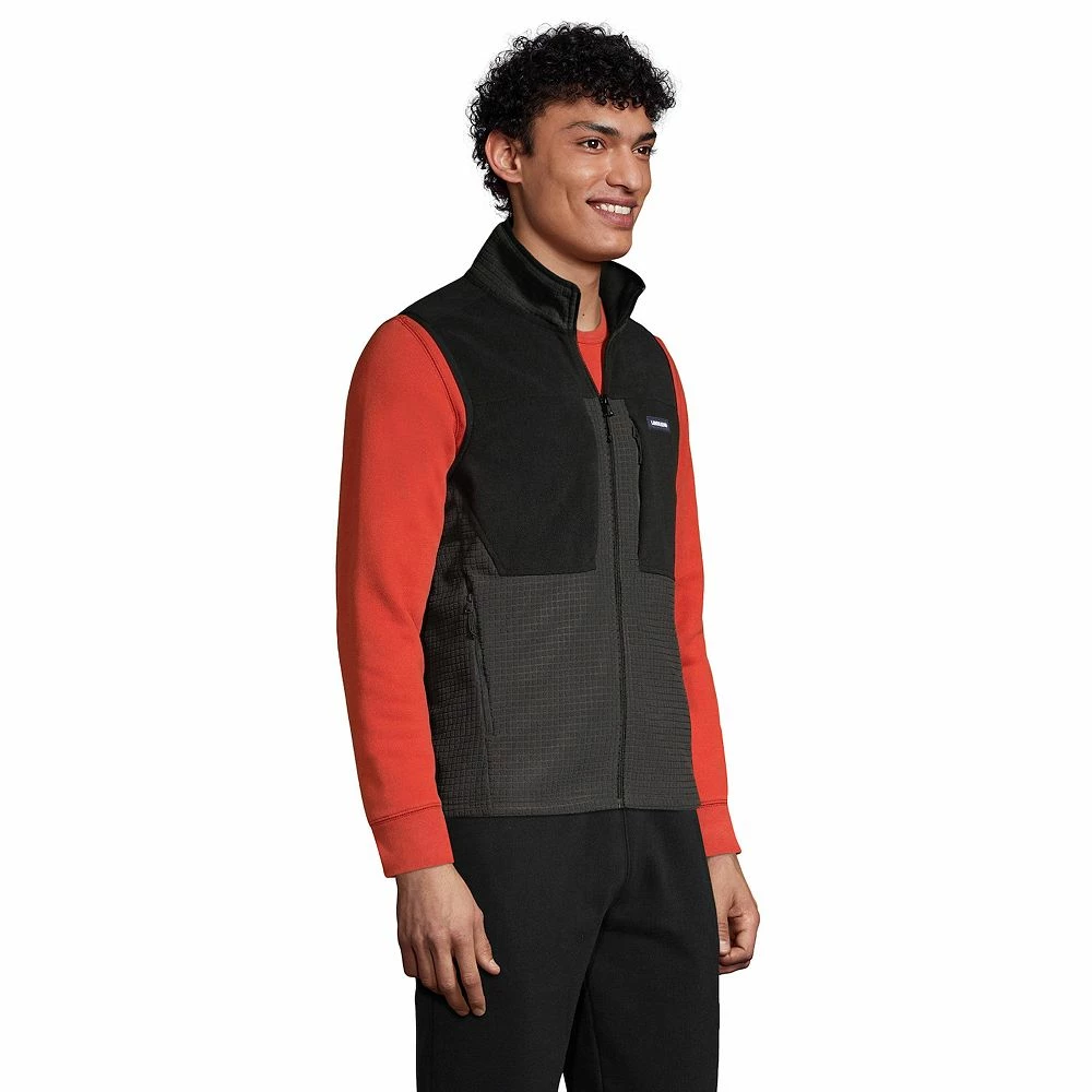 Big & Tall Lands' End Colorblock Grid Fleece Vest 7 Big & Tall Lands' End Colorblock Grid Fleece Vest - Image 5