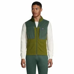 Big & Tall Lands' End Colorblock Grid Fleece Vest 8 Big & Tall Lands' End Colorblock Grid Fleece Vest -Outdoor Clothing Sales 5340915 Green
