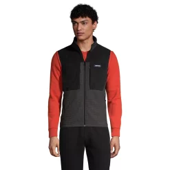 Big & Tall Lands' End Colorblock Grid Fleece Vest 9 Big & Tall Lands' End Colorblock Grid Fleece Vest -Outdoor Clothing Sales 5340915 Grey