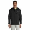Big & Tall Lands' End Packable 2.5 Layer Waterproof Stretch Shell Hooded Rain Jacket -Outdoor Clothing Sales 5355458 Black