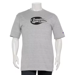 Big & Tall Champion® Brushstroke Script Tee -Outdoor Clothing Sales 5358264 Oxford Gray