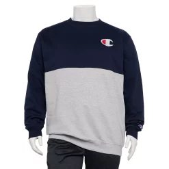Big & Tall Champion® Colorblock Sweatshirt -Outdoor Clothing Sales 5358419 Navy Heather