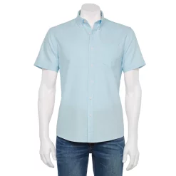 Men's Sonoma Goods For Life® Perfect Length Button-Down Shirt -Outdoor Clothing Sales 5358425 Light Blue