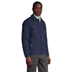 Men's Lands' End Classic-Fit Insulated Primaloft Eco Quilted Shirt Jacket -Outdoor Clothing Sales 5465026 ALT2