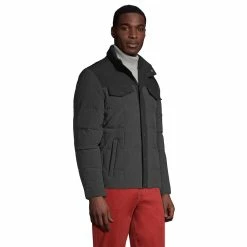 Men's Lands' End Quilted Stretch Down Jacket -Outdoor Clothing Sales 5465029 ALT2