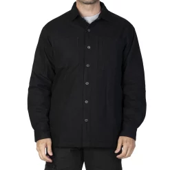 Men's Sonoma Goods For Life® Fleece-Lined Canvas Shirt Jacket -Outdoor Clothing Sales 5470844 Black