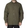 Men's Sonoma Goods For Life® Fleece-Lined Canvas Shirt Jacket -Outdoor Clothing Sales 5470844 Green