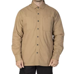 Men's Sonoma Goods For Life® Fleece-Lined Canvas Shirt Jacket -Outdoor Clothing Sales 5470844 Khaki