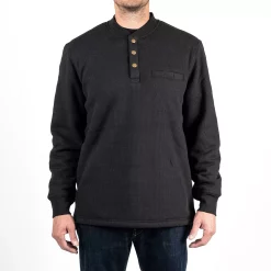 Men's Sonoma Goods For Life® Faux-Sherpa Lined Thermal Henley -Outdoor Clothing Sales 5470845 Black