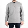 Men's Sonoma Goods For Life® Faux-Sherpa Lined Thermal Henley -Outdoor Clothing Sales 5470845 Grey