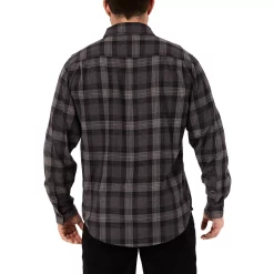 Men's Smith's Workwear Regular-Fit Plaid Two-Pocket Flannel Button-Down Shirt -Outdoor Clothing Sales 5496892 ALT