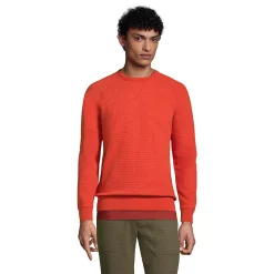 Men's Lands' End Waffle Sweatshirt -Outdoor Clothing Sales 5500236 ALT2