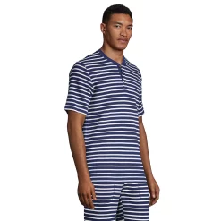 Men's Lands' End Waffle Pajama Sleep Henley 15 Men's Lands' End Waffle Pajama Sleep Henley -Outdoor Clothing Sales 5500524 ALT2
