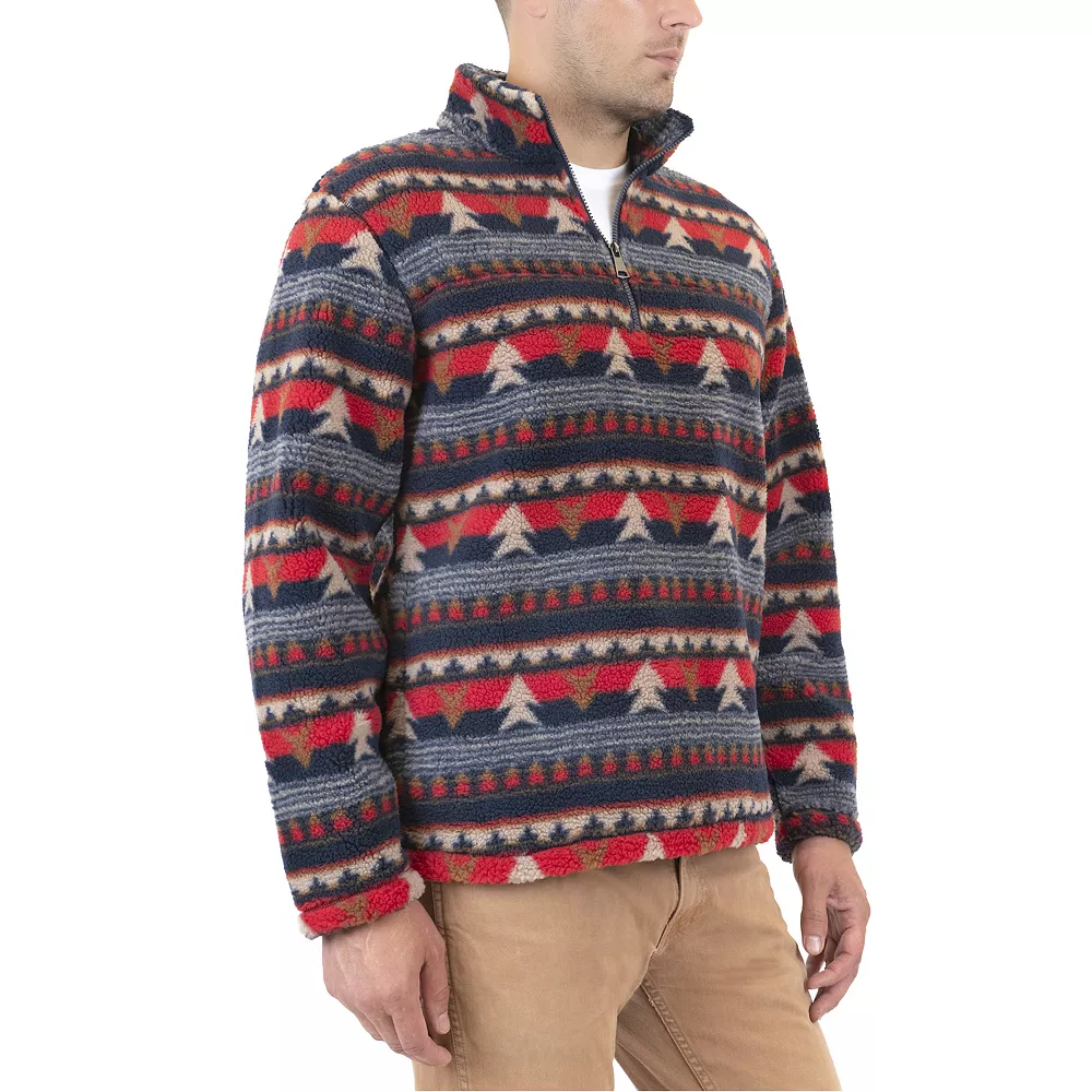 Men's Mountain and Isles Grizzly Relaxed-Fit Sherpa Quarter-Zip Pullover Jacket 6 Men's Mountain and Isles Grizzly Relaxed-Fit Sherpa Quarter-Zip Pullover Jacket - Image 4