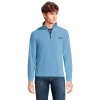 Big & Tall Lands' End Fleece Quarter-Zip Pullover Top -Outdoor Clothing Sales 5506414 Muted Blue