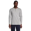Big & Tall Lands' End Classic-Fit Supima Jersey Henley -Outdoor Clothing Sales 5510777 Light Gray Heather