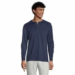 Big & Tall Lands' End Classic-Fit Supima Jersey Henley 9 Big & Tall Lands' End Classic-Fit Supima Jersey Henley -Outdoor Clothing Sales 5510777 Radiant Navy