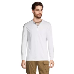 Big & Tall Lands' End Classic-Fit Supima Jersey Henley 10 Big & Tall Lands' End Classic-Fit Supima Jersey Henley -Outdoor Clothing Sales 5510777 White