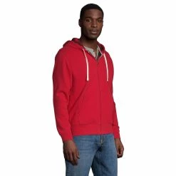Big & Tall Lands' End Serious Sweats Flannel-Lined Full-Zip Hoodie -Outdoor Clothing Sales 5510868 ALT2