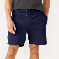Men's Sonoma Goods For Life® 7" Flex-Wear Knit Jogger Shorts -Outdoor Clothing Sales 5523380 Navy