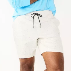 Men's Sonoma Goods For Life® 7" Flex-Wear Knit Jogger Shorts -Outdoor Clothing Sales 5523380 Textured White