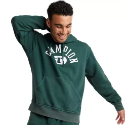 Men's Champion® Vintage Wash Varsity Fleece Hoodie -Outdoor Clothing Sales 5537009 Solar Wash Forest Peak