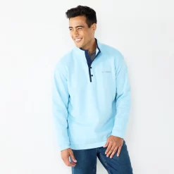 Men's Columbia Hart Mountain™ Half Snap Shirt -Outdoor Clothing Sales 5549594 Sky Blue
