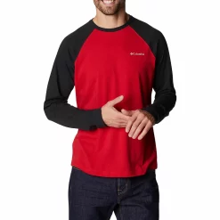 Men's Columbia Thistletown Hills™ Raglan Tee -Outdoor Clothing Sales 5550649 Mountain Red