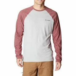 Men's Columbia Thistletown Hills™ Raglan Tee -Outdoor Clothing Sales 5550649 Red Jasper Heather