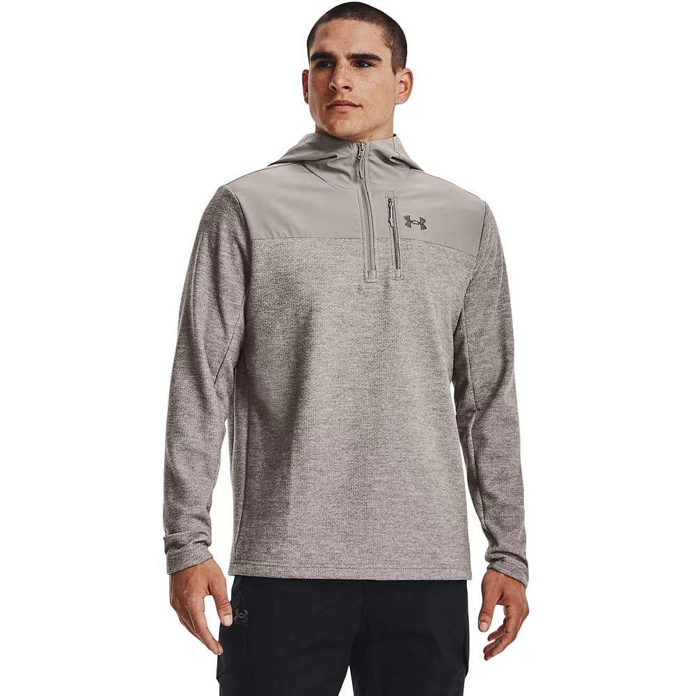 Men's Under Armour Specialist Grid Quarter Zip Hoodie 6 Men's Under Armour Specialist Grid Quarter Zip Hoodie - Image 4
