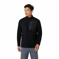 Men's Eddie Bauer Cloud Quarter Zip Pullover -Outdoor Clothing Sales 5568117 Black