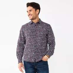 Men's Apt. 9® Slim Untucked-Fit Athleisure Tech Shirt -Outdoor Clothing Sales 5569405 Floral
