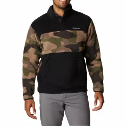 Men's Columbia Rugged Ridge™ Sherpa Half-Snap Jacket -Outdoor Clothing Sales 5570554 Black Camo