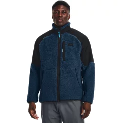 Men's Under Armour UA Legacy Sherpa Full-Zip Jacket -Outdoor Clothing Sales 5572982 Petrol Blue