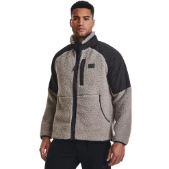 Men's Under Armour UA Legacy Sherpa Full-Zip Jacket -Outdoor Clothing Sales 5572982 Pewter