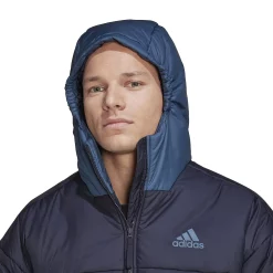 Men's adidas 3-Stripes Puffy Hooded Jacket -Outdoor Clothing Sales 5573137 ALT3