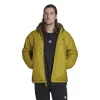Men's adidas 3-Stripes Puffy Hooded Jacket -Outdoor Clothing Sales 5573137 Pulse Olive