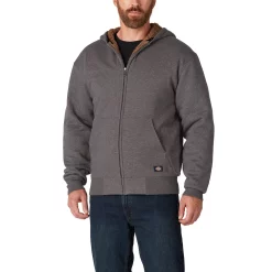 Men's Dickies Fleece-Lined Zip-Front Hoodie -Outdoor Clothing Sales 5580381 Dark Heather Grey