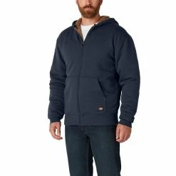 Men's Dickies Fleece-Lined Zip-Front Hoodie -Outdoor Clothing Sales 5580381 Dark Navy