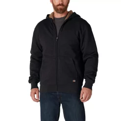 Men's Dickies Fleece-Lined Zip-Front Hoodie -Outdoor Clothing Sales 5580381 Knit Black
