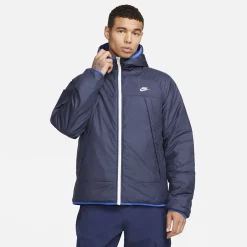Men's Nike Therma-FIT Legacy Reversible Hooded Jacket -Outdoor Clothing Sales 5581463 Obsidian Game Royal