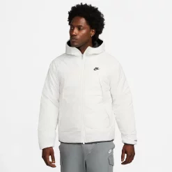 Men's Nike Therma-FIT Legacy Reversible Hooded Jacket -Outdoor Clothing Sales 5581463 Phantom Smoke Grey