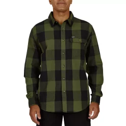 Men's Smith's Workwear Relaxed-Fit Buffalo Plaid Flannel Button-Down Shirt -Outdoor Clothing Sales 5581511 New Olive Black